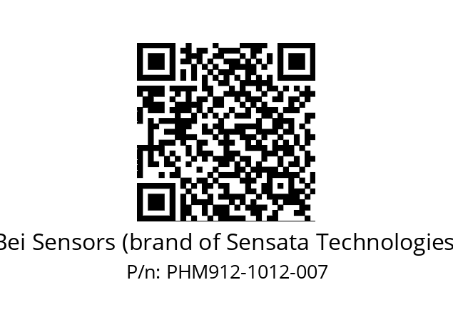  PHM9_12//592G//10B12//S9Z020// Bei Sensors (brand of Sensata Technologies) PHM912-1012-007