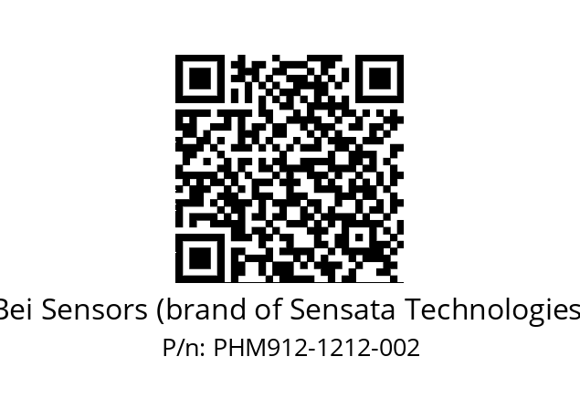  PHM9_12//PSSG//12B12D4//S6R// Bei Sensors (brand of Sensata Technologies) PHM912-1212-002