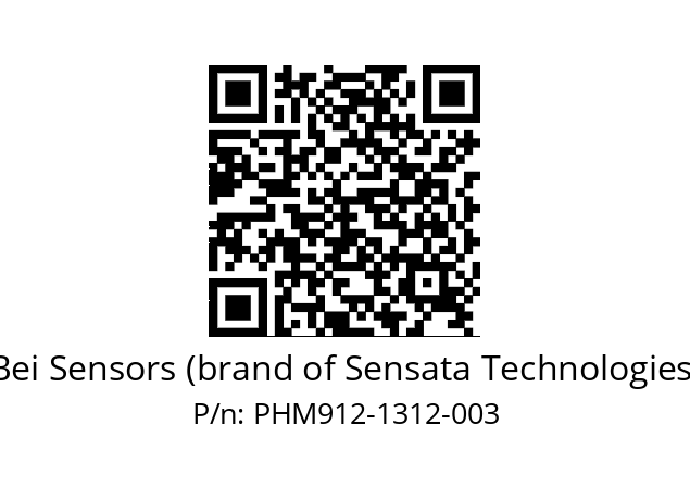  PHM9_12//PPXG//13B12D5//P6R// Bei Sensors (brand of Sensata Technologies) PHM912-1312-003