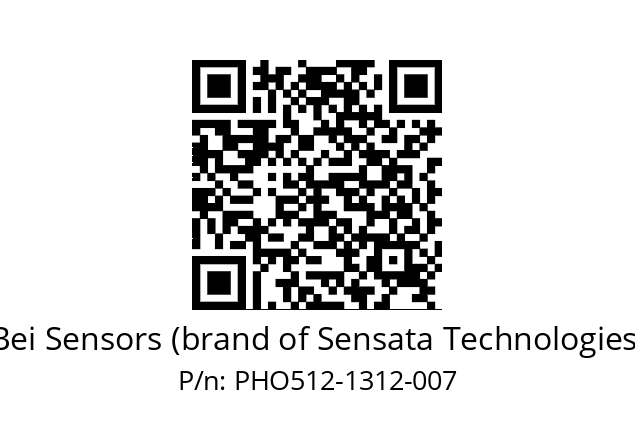  PHO5_12//PSSB//13B12D5//S5R020//D0DD-- Bei Sensors (brand of Sensata Technologies) PHO512-1312-007