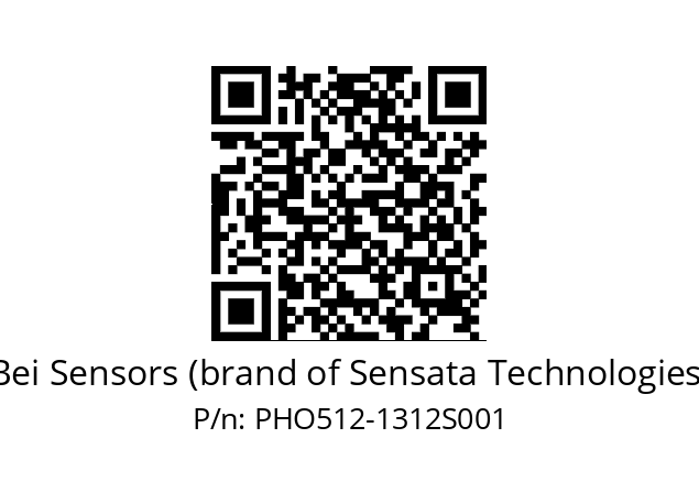  PHO5S12//PSSG//13B12D5//S6R/0V/D0DD-- Bei Sensors (brand of Sensata Technologies) PHO512-1312S001