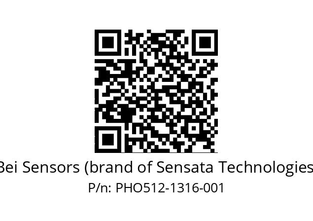  PHO5_12//PBBB//13B16//BBR002//D0---- Bei Sensors (brand of Sensata Technologies) PHO512-1316-001