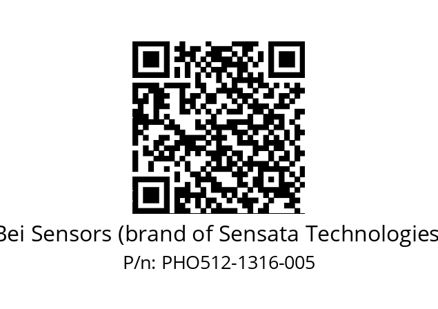  PHO5_12//PBBB//13B16//B7R//D0---- Bei Sensors (brand of Sensata Technologies) PHO512-1316-005