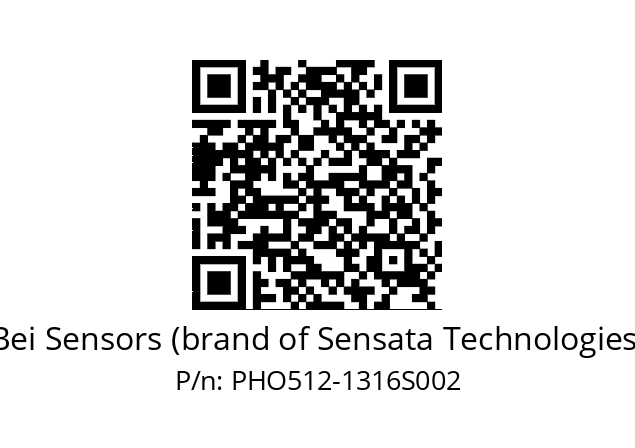  PHO5S12//PBBB/0B/13B16//BCR//D0---- Bei Sensors (brand of Sensata Technologies) PHO512-1316S002