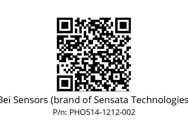  PHO5_14//PSSG//12B12D4//S5R020// Bei Sensors (brand of Sensata Technologies) PHO514-1212-002