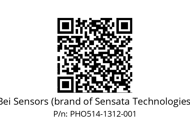  PHO5_14//PSSG//13B12D5//S6R// Bei Sensors (brand of Sensata Technologies) PHO514-1312-001