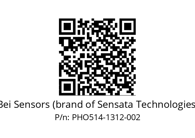  PHO5_14//PPXG//13B12D5//P6R// Bei Sensors (brand of Sensata Technologies) PHO514-1312-002