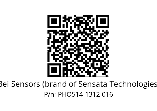  PHO5_14//PPXG//13B12D5//P6R//--63-- Bei Sensors (brand of Sensata Technologies) PHO514-1312-016