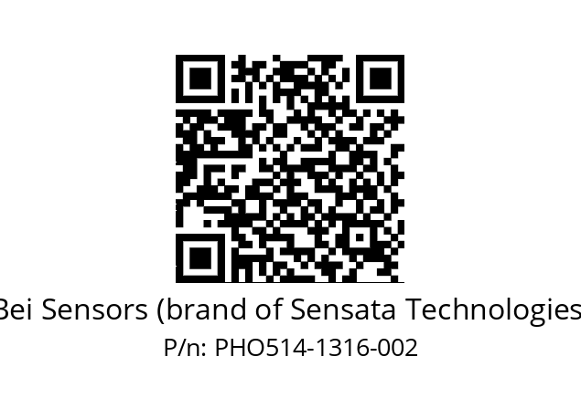  PHO5_14//PSSG//13B16D9//S6R// Bei Sensors (brand of Sensata Technologies) PHO514-1316-002