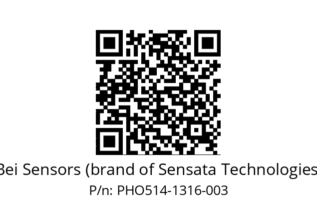  PHO5_14//PBGB//13B16//BHR// Bei Sensors (brand of Sensata Technologies) PHO514-1316-003