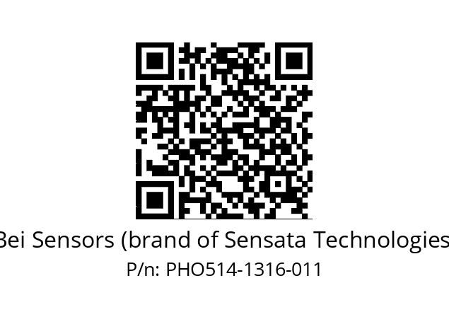  PHO5_14//PBBB//13B16//BBR030//--DD-- Bei Sensors (brand of Sensata Technologies) PHO514-1316-011