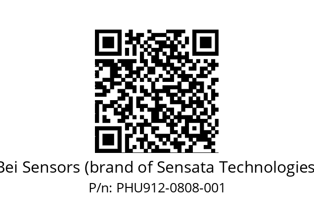  PHU9_12//PSSG//08B08D5//S6R//U0DA-- Bei Sensors (brand of Sensata Technologies) PHU912-0808-001