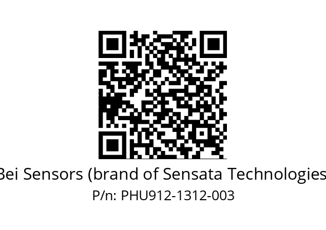  PHU9_12//PSSB//13B12D5//S6R//U0DA-- Bei Sensors (brand of Sensata Technologies) PHU912-1312-003