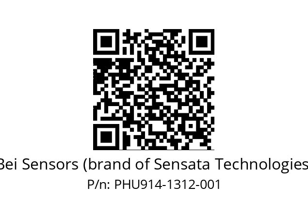  PHU9_14//PSSG//13B12D5//S5R020//U0DA-- Bei Sensors (brand of Sensata Technologies) PHU914-1312-001