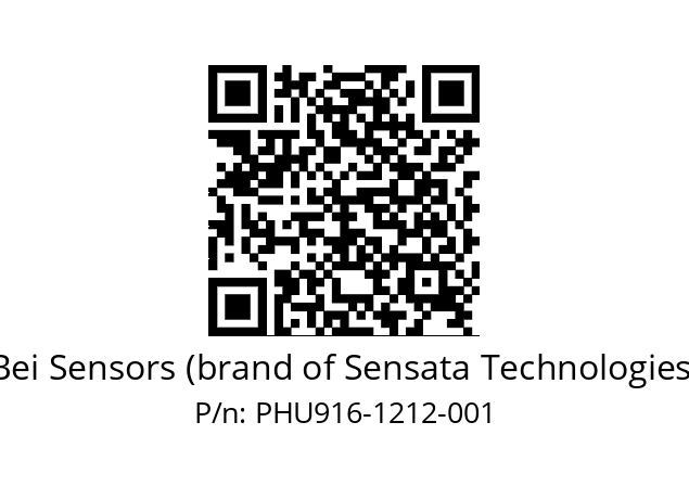  PHU9_16//PSSG//12B12D4//S6Z//U0---- Bei Sensors (brand of Sensata Technologies) PHU916-1212-001