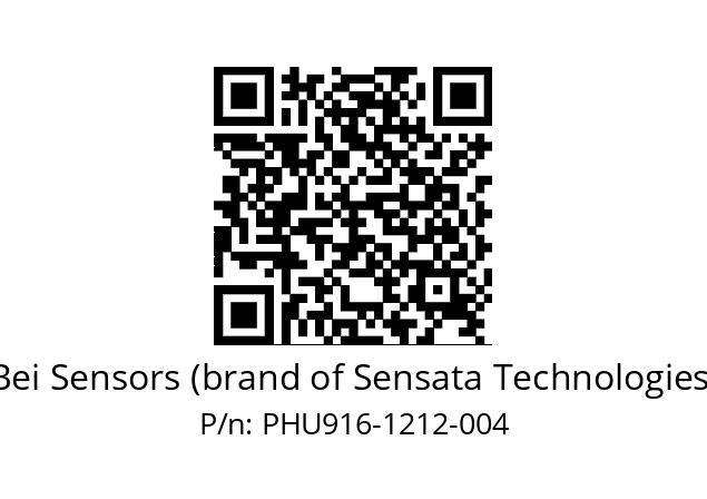  PHU9_16//PSIG//12B12D4//S6Z//U0---- Bei Sensors (brand of Sensata Technologies) PHU916-1212-004