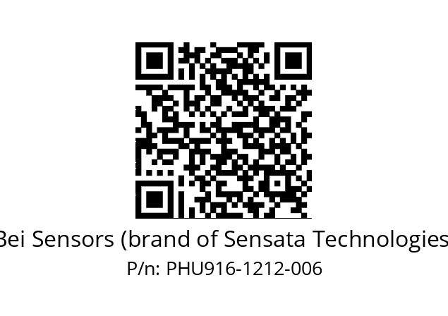  PHU9_16//PSIG//12B12D4//S5Z100//U0---- Bei Sensors (brand of Sensata Technologies) PHU916-1212-006