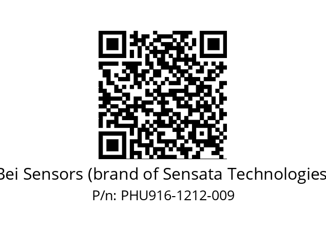  PHU9_16//PSSG//12B12D4//S6R//U0D4-- Bei Sensors (brand of Sensata Technologies) PHU916-1212-009