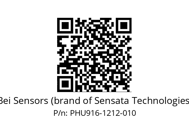  PHU9_16//PSSG//12B12D4//S6R//U0DA-- Bei Sensors (brand of Sensata Technologies) PHU916-1212-010