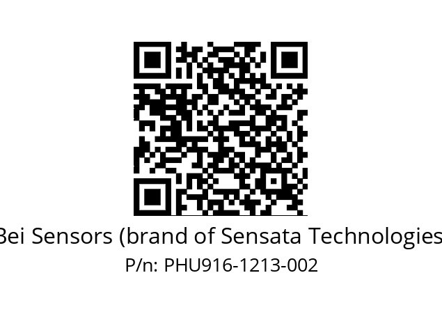  PHU9_16//PSSG//12B13D5//S6R//U0---- Bei Sensors (brand of Sensata Technologies) PHU916-1213-002