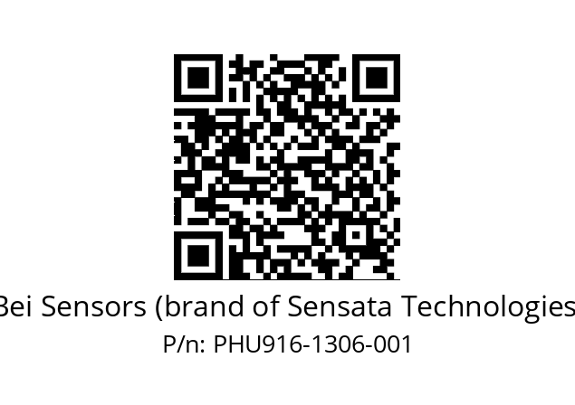  PHU9_16//PSPG//13B06D5//S5R150//U0DA-- Bei Sensors (brand of Sensata Technologies) PHU916-1306-001