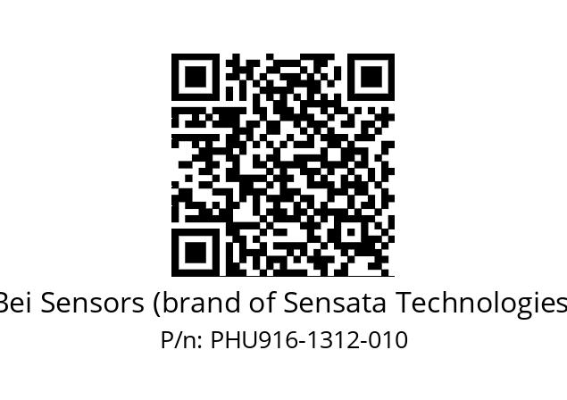  PHU9_16//PSSG//13B12D5//S6R//U0DA-- Bei Sensors (brand of Sensata Technologies) PHU916-1312-010