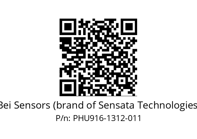  PHU9_16//PSPG//13B12D5//S5R050//U0DA-- Bei Sensors (brand of Sensata Technologies) PHU916-1312-011