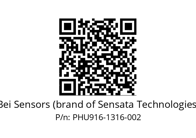  PHU9_16//PBGB//13B16//BTR//U0DA-- Bei Sensors (brand of Sensata Technologies) PHU916-1316-002