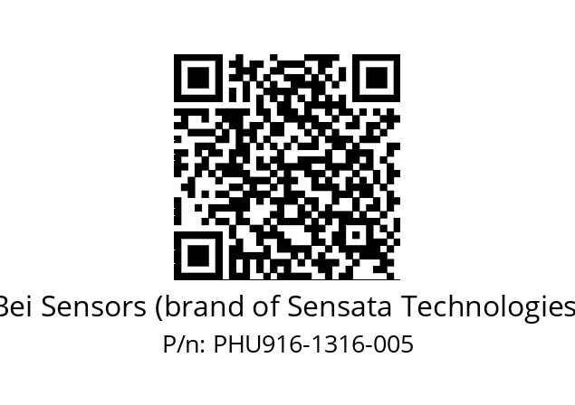  PHU9_16//PSSG//13B16D9//S6R//U0DA-- Bei Sensors (brand of Sensata Technologies) PHU916-1316-005