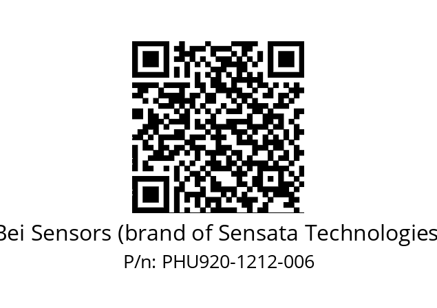  PHU9_20//PSSG//12B12D4//S6Z//U0---- Bei Sensors (brand of Sensata Technologies) PHU920-1212-006