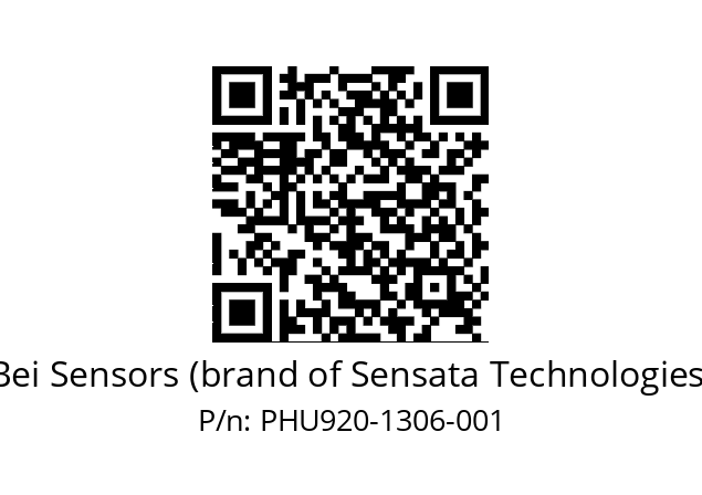  PHU9_20//PSPG//13B06D5//S6R//U0DA-- Bei Sensors (brand of Sensata Technologies) PHU920-1306-001