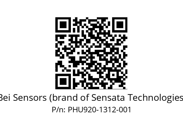  PHU9_20//PSSG//13B12D5//S6R//U1---- Bei Sensors (brand of Sensata Technologies) PHU920-1312-001