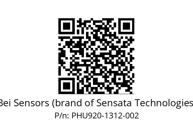  PHU9_20//PSPG//13B12D5//S6R//U0---- Bei Sensors (brand of Sensata Technologies) PHU920-1312-002