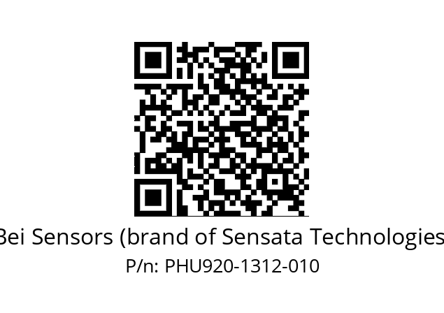  PHU9_20//PSSB//13B12D5//S6R//U0D4-- Bei Sensors (brand of Sensata Technologies) PHU920-1312-010