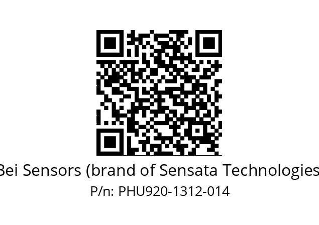  PHU9_20//PSSG//13B12D5//S6R//U0D4-- Bei Sensors (brand of Sensata Technologies) PHU920-1312-014