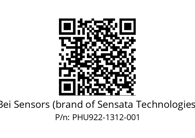  PHU9_22//PSSG//13B12D5//S5R060//U0DA-- Bei Sensors (brand of Sensata Technologies) PHU922-1312-001