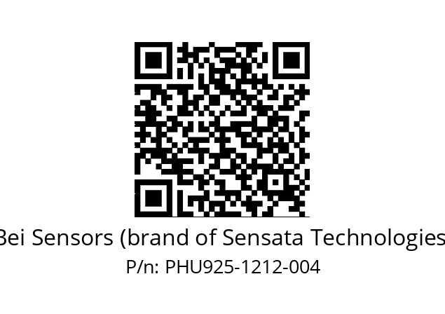  PHU9_25//PSSG//12B12D4//S6R//U1---- Bei Sensors (brand of Sensata Technologies) PHU925-1212-004