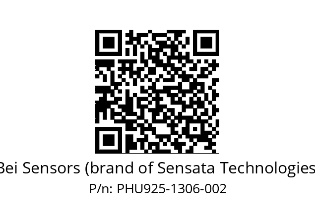  PHU9_25//PSSG//13B06D5//S6R//U0DA-- Bei Sensors (brand of Sensata Technologies) PHU925-1306-002