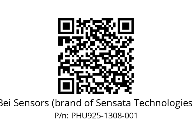  PHU9_25//PSSB//13B08D5//S5R020//U0DA-- Bei Sensors (brand of Sensata Technologies) PHU925-1308-001