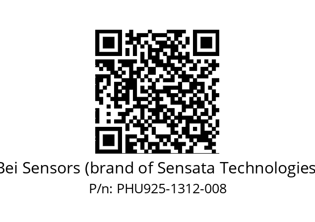  PHU9_25//PSSG//13B12D5//S6R//U0---- Bei Sensors (brand of Sensata Technologies) PHU925-1312-008