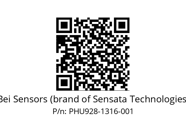  PHU9_28//PBGB//13B16//BTR//U0---- Bei Sensors (brand of Sensata Technologies) PHU928-1316-001