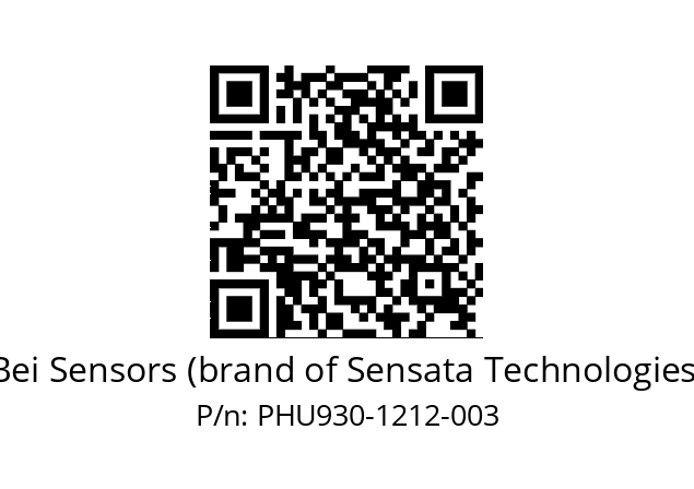  PHU9_30//PSSG//12B12D5//S6R// Bei Sensors (brand of Sensata Technologies) PHU930-1212-003