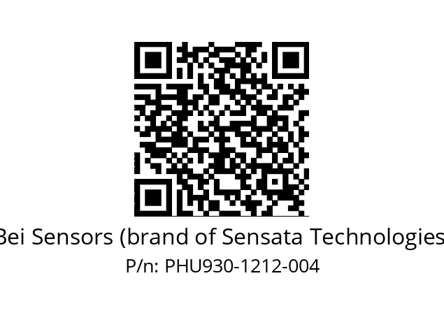  PHU9_30//PSSG//12B12D4//S5R020// Bei Sensors (brand of Sensata Technologies) PHU930-1212-004