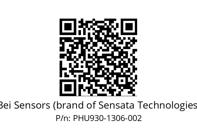  PHU9_30//PSPG//13B06D5//S5R150//--DA-- Bei Sensors (brand of Sensata Technologies) PHU930-1306-002