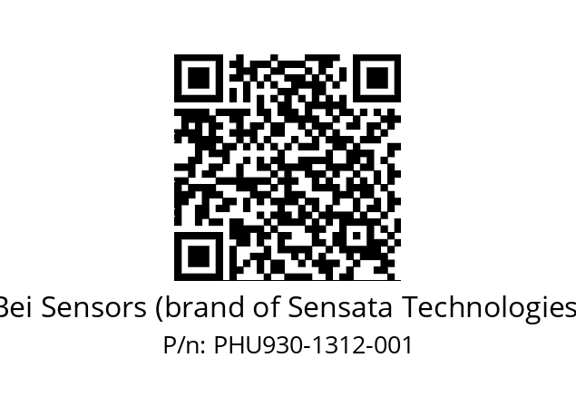  PHU9_30//PSSG//13B12D5//S6R// Bei Sensors (brand of Sensata Technologies) PHU930-1312-001