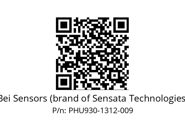  PHU9_30//PSSB//13B12D5//S5R030// Bei Sensors (brand of Sensata Technologies) PHU930-1312-009