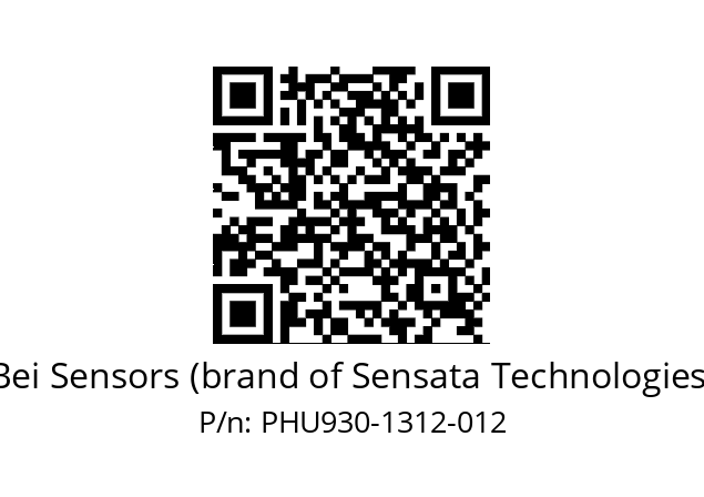  PHU9_30//PSPB//13B12D5//S5R050// Bei Sensors (brand of Sensata Technologies) PHU930-1312-012