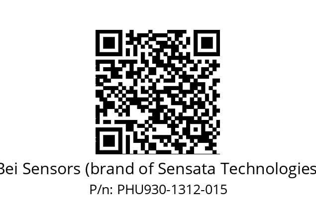  PHU9_30//PSPB//13B12D5//S5R050//--DA-- Bei Sensors (brand of Sensata Technologies) PHU930-1312-015