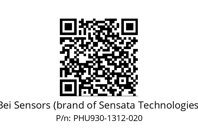  PHU9_30//PSSG//13B12D5//S6R//--D4-- Bei Sensors (brand of Sensata Technologies) PHU930-1312-020