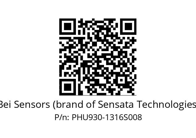  PHU9S30/E3/PBBB//13B16//BCR//--DA-- Bei Sensors (brand of Sensata Technologies) PHU930-1316S008